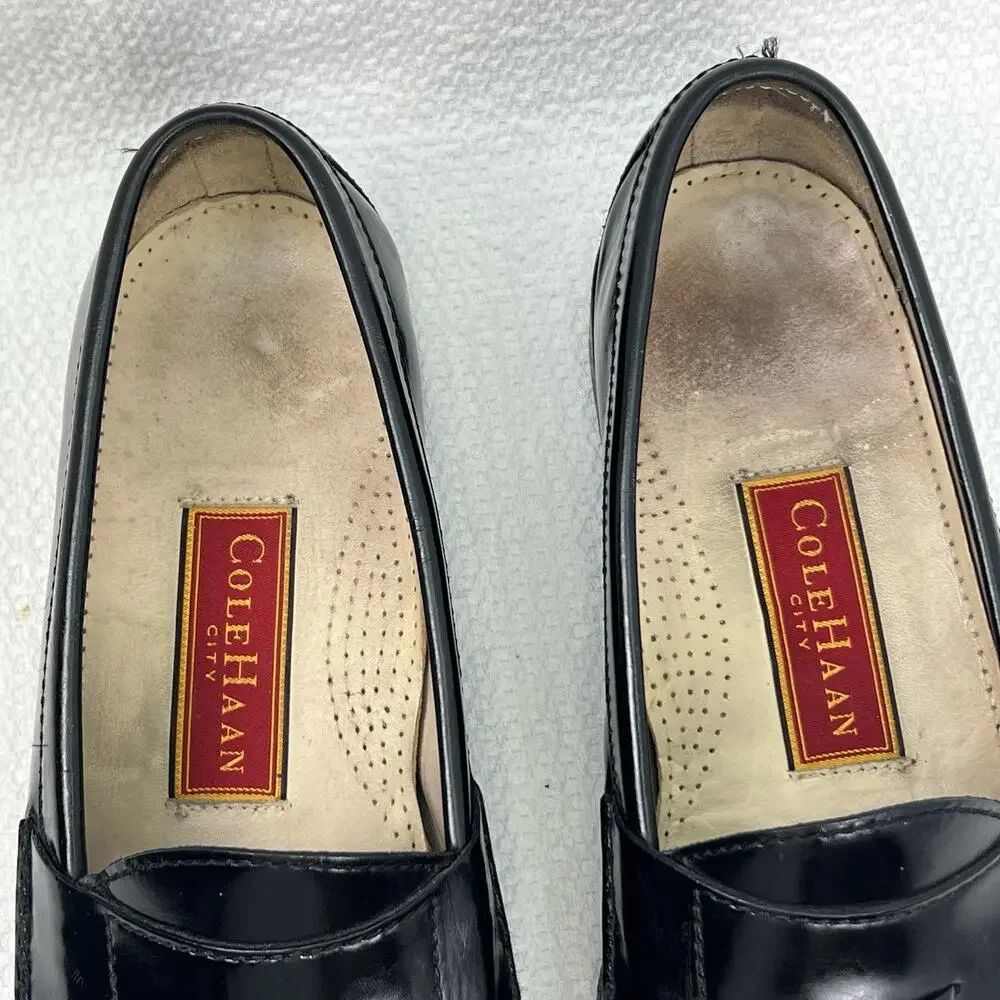 COLE HAAN CITY Mens Sz 9 Office Career Leather Tassel Loafers Shoes